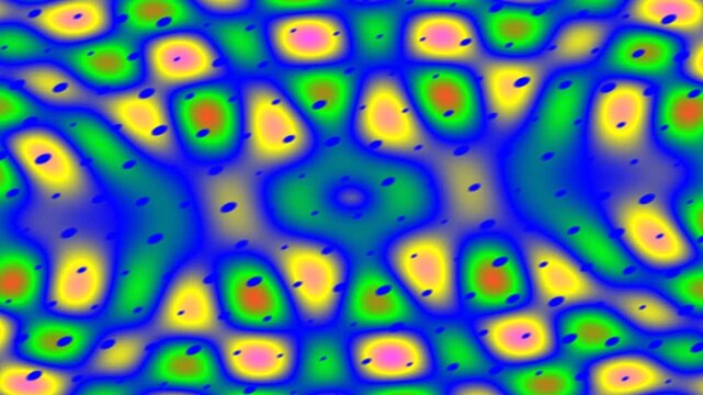 Vibrant abstract pattern with repeating colorful motifs