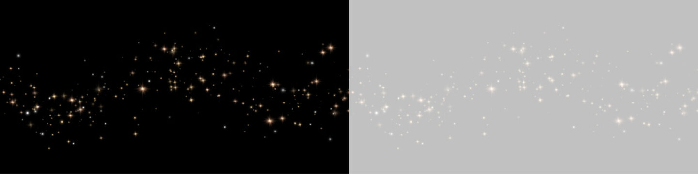 Luxury golden particles PNG. Fine sparkling dust forms a glowing atmospheric cloud. Rich shimmer is perfect for festive and premium designs.