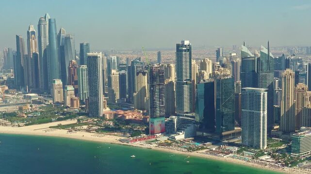 Aerial view on Dubai City, UAE