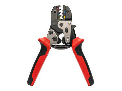 wire crimping tool crimper hand tool for electricians isolated on transparent background