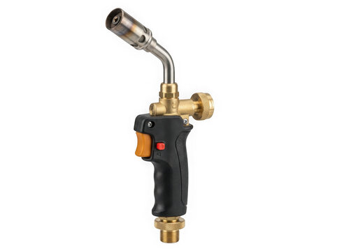 propane gas welding torch heating brazing plumbing tool isolated on transparent background