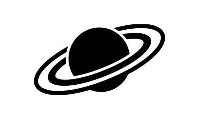 Saturn planet icon with rings © Stocks Fluent