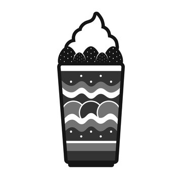 black cute parfait icon