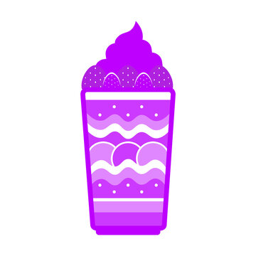 purple cute parfait icon