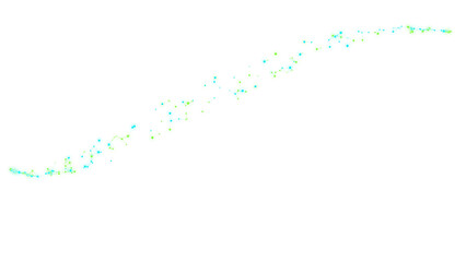 Professional Illustration of Glittering blue and green confetti trail, sparkling magic dust wave, festive shimmering particle border for celebrations isolated PNG with Transparent Background © NURUN