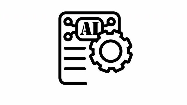 artificial intelligence development video animation, representative high technology future.