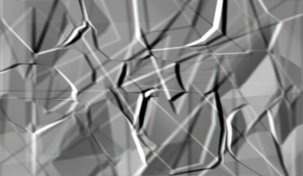Black and White Wireframe and Geometric Line Abstract Background

