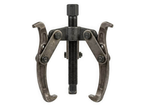 two jaw gear puller bearing extraction tool isolated on transparent background