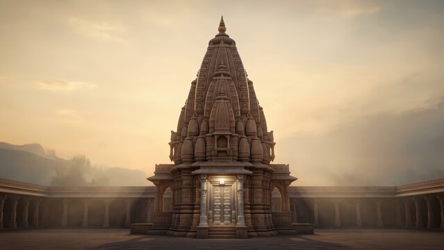 Khajrana Ganesh Temple Indore Golden Hour &ndash; Nagara Hindu Architecture