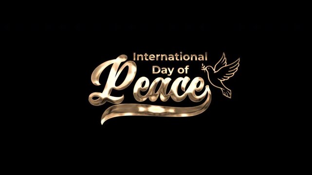 International day of peace animation ideal for promotional material and events. 