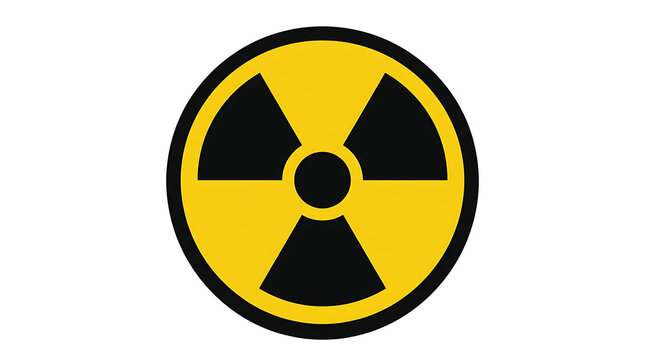 International radiation warning symbol icon for nuclear safety and hazardous material alert