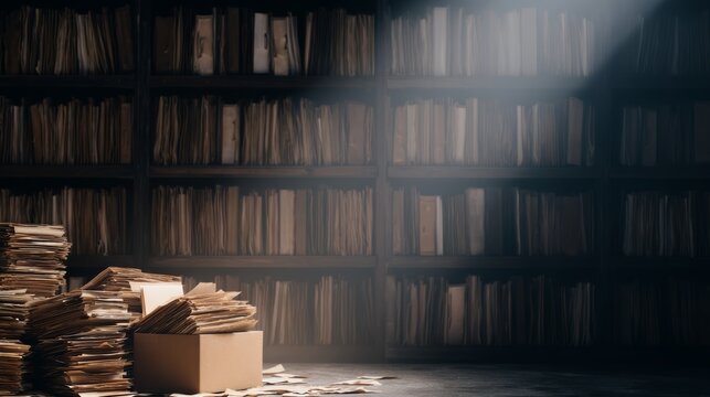 Dark Police Archive Filled With Decades of Cold Case Files and Unsolved Crime Records Awaiting New Investigation