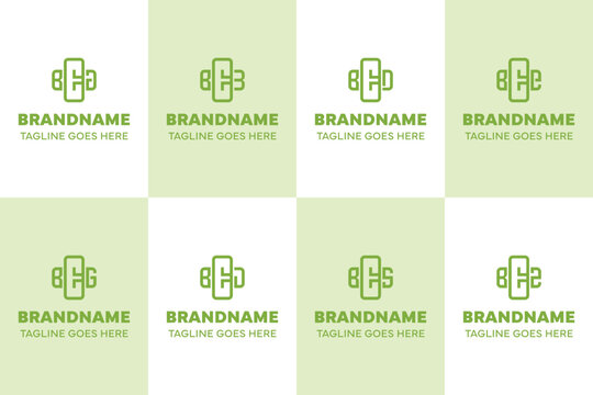 Letters BEA BEB BED BEE BEG BEJ BES BEZ Plus Logo Set