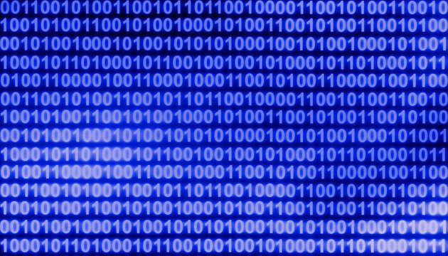 Blue binary code number digital technology abstract background