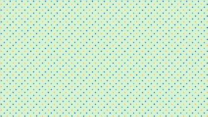 Green surface covered with tiny colorful polka dots in a seamless repeating layout. Playful decorative texture for wrapping, stationery, fabric, nursery, and festive craft uses.   ©  AtlAnt