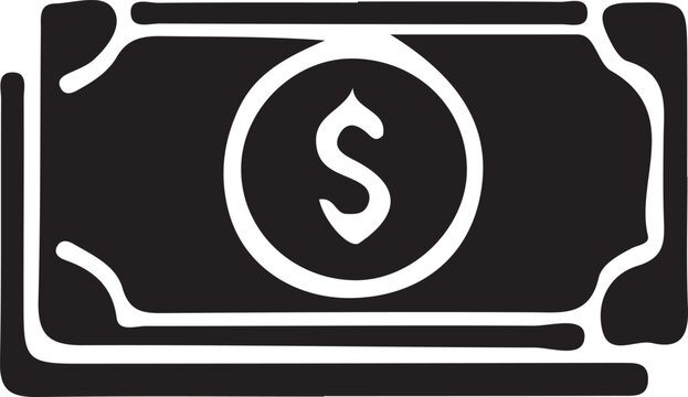 Cash Doller icon set. banknote paper money symbol