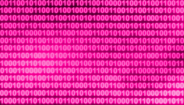 Pink binary code number digital technology abstract background