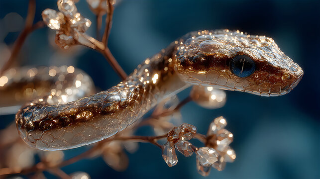 Luxury crystal snake sparkling gemstone reptile macro wildlife wallpapers