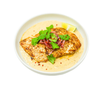  pan-seared corvina served in a rich coconut-lime sauce,