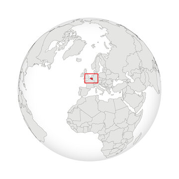 Location map of Belgium.Belgium on globe