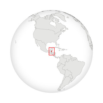 Location map of Belize.Belize on globe
