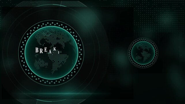Breaking news digital interface with futuristic design