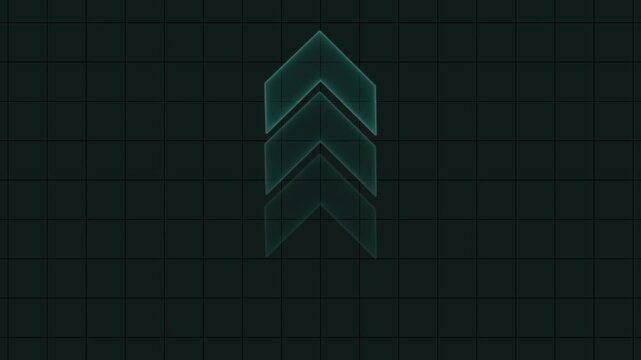 Modern upward arrow icon set with gradient blue