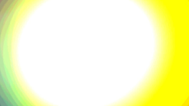 Brilliant yellow and green circular sunburst with soft light diffusion