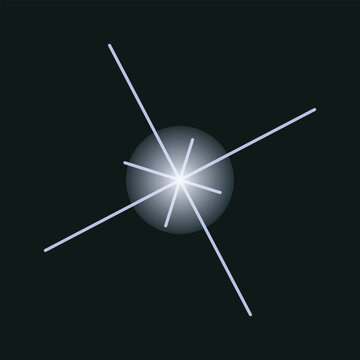 Bright white star shape with glowing rays on a dark background