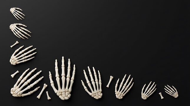 Evolution sequence of human hand skeleton development