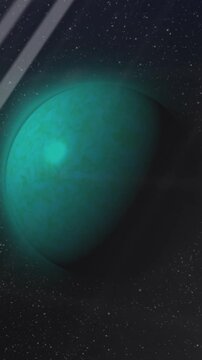 Animation of data processing over globe
