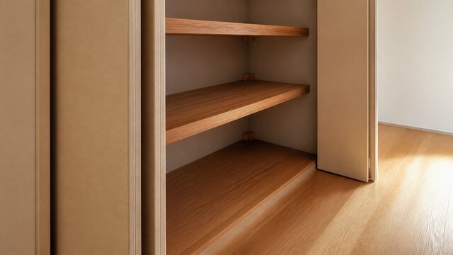何も入っていない作り付けクローゼット 賃貸の退去と空室の収納
