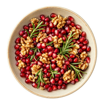 Pomegranate Walnut Snack Bowl with Rosemary