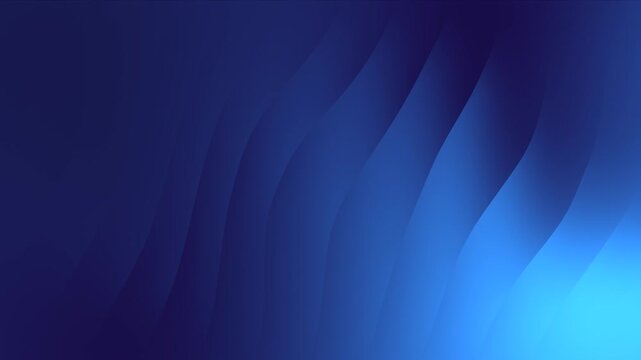 Abstract dark blue gradient background with smooth glowing vertical wavy lines pattern
