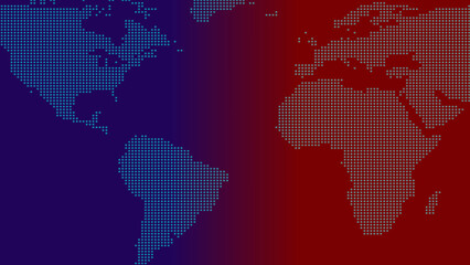 World map with dot texture represents global communication logistics. World map for international network data. World map background for worldwide digital corporate connectivity media. © Sabrix
