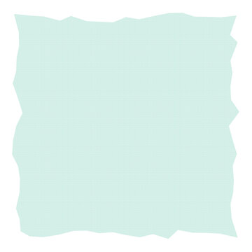 Light green square shape with rough torn paper edges and thin grid lines pattern for creative design projects and decorative stationery backgrounds