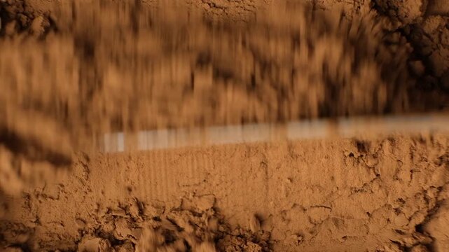 Full-Frame Background Cocoa Powder Smear Top View