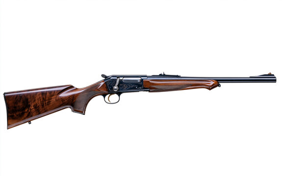 Classic wooden hunting rifle illustration