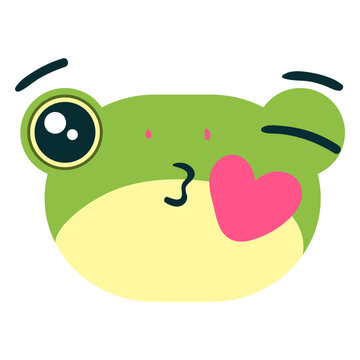 Frog face in love