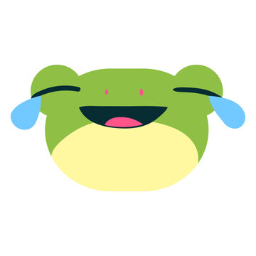 Laughing frog face