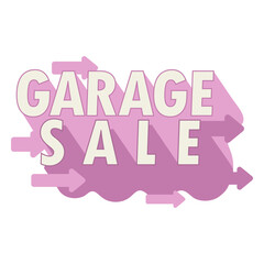 Obraz premium Garage sale sign arrow