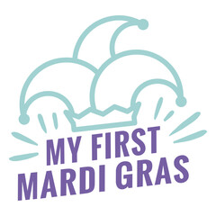 My first mardi gras quote flat © Vexels