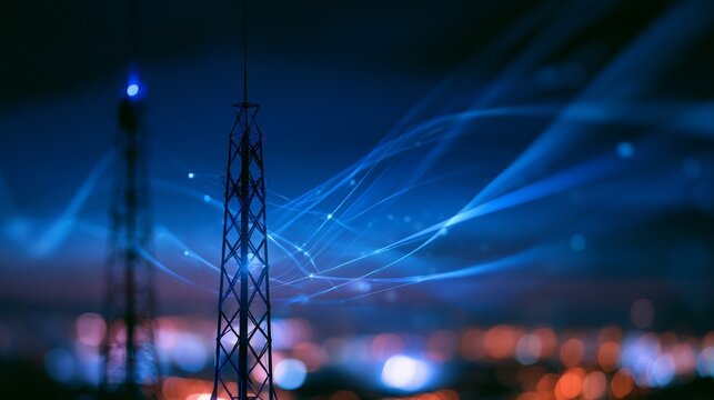 Telecommunication tower connecting global network