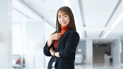 Fototapeta premium 微笑む女性・ビジネスウーマン, Smiling Businesswoman