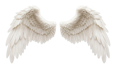 Naklejka premium PNG Elegant white angel wings illustration.