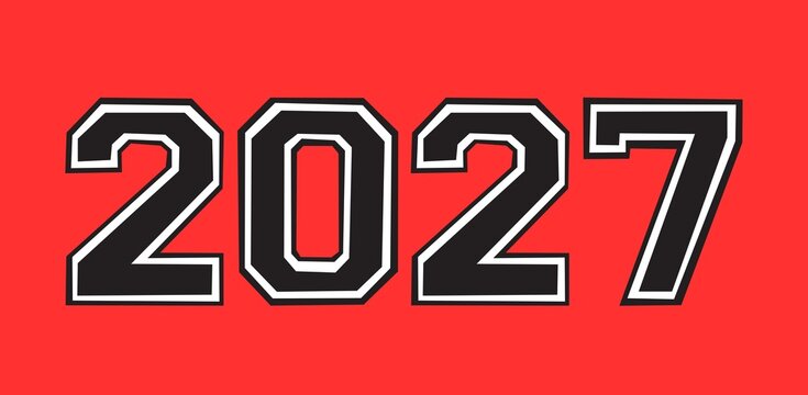 2027 New Year Big Bold Typography 