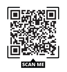 Fototapeta premium R Code Scan Me Icon with Black and White Square Pattern for Business, Technology, Marketing, Website and Mobile App Design Template