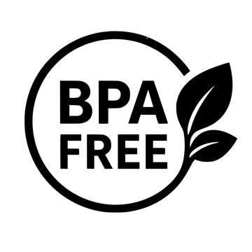 BPA Free icon flat outline in black