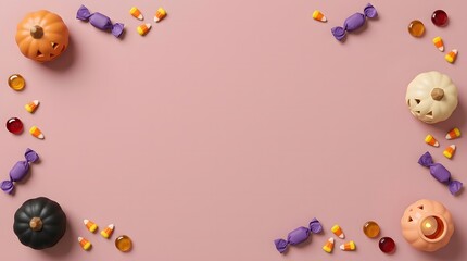 Fototapeta premium A spooky and sweet halloween celebration festive treats decorations and a playful ghostly atmosphere