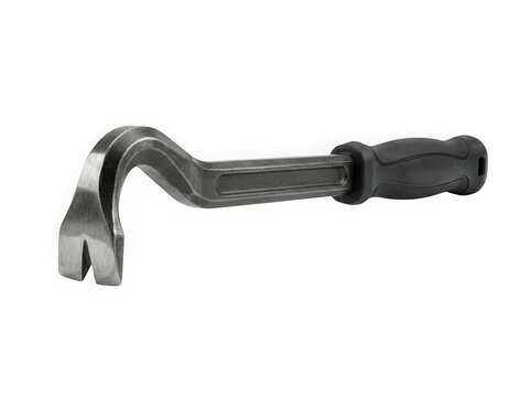 metal nail puller pry bar wrecking crowbar isolated on transparent background